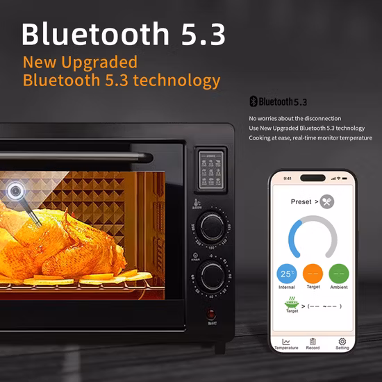 Smart Wireless BBQ Meat Food Thermometer Compatible with 2 Probes