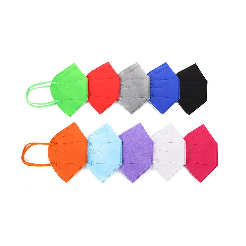 Disposable Colorful Melt Brown Fabric Earloop Type KN95 Fashion Face Mask