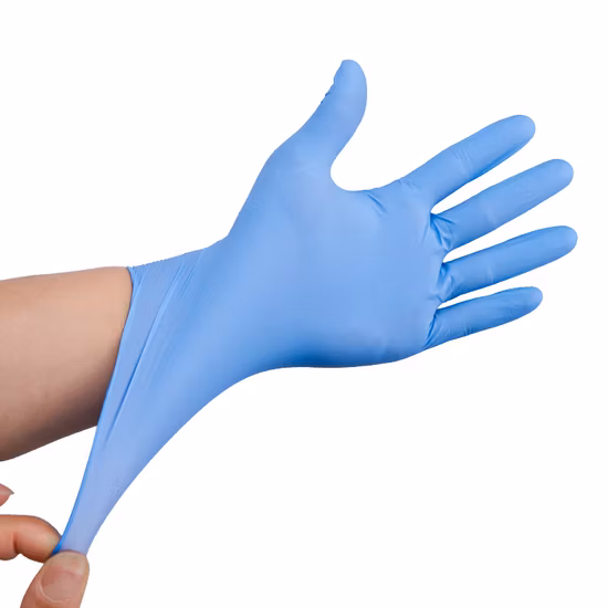 Powdered and Powder Free Household Disposable Nitrile Exam Gloves